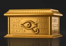 Vorrätig: Ultimagear Millenium Puzzle Storage Box Gold Sarcophagus